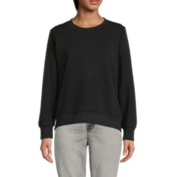HUDSON JEANS Knotted Cutout Back Sweatshirt, Black NWT - Picture 5 of 8
